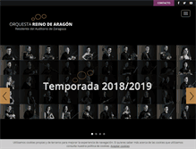 Tablet Screenshot of orquestareinodearagon.com